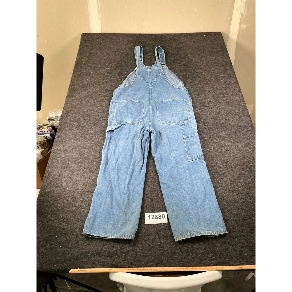 Liberty Carpenter Bib Overalls Mens 42x25.5 Blue Cotton Workwear Stonewashed